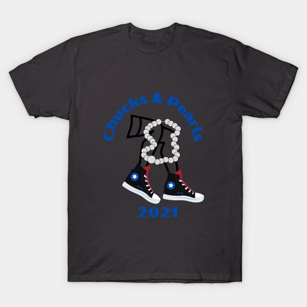 Chucks and Pearls 2021 T-Shirt by Rebecca Abraxas - Brilliant Possibili Tees